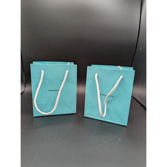 Tiffany & Co. Lot of 2 Paper Shopping Gift Bag 6" x 5" x 3" - Picture 3 of 7